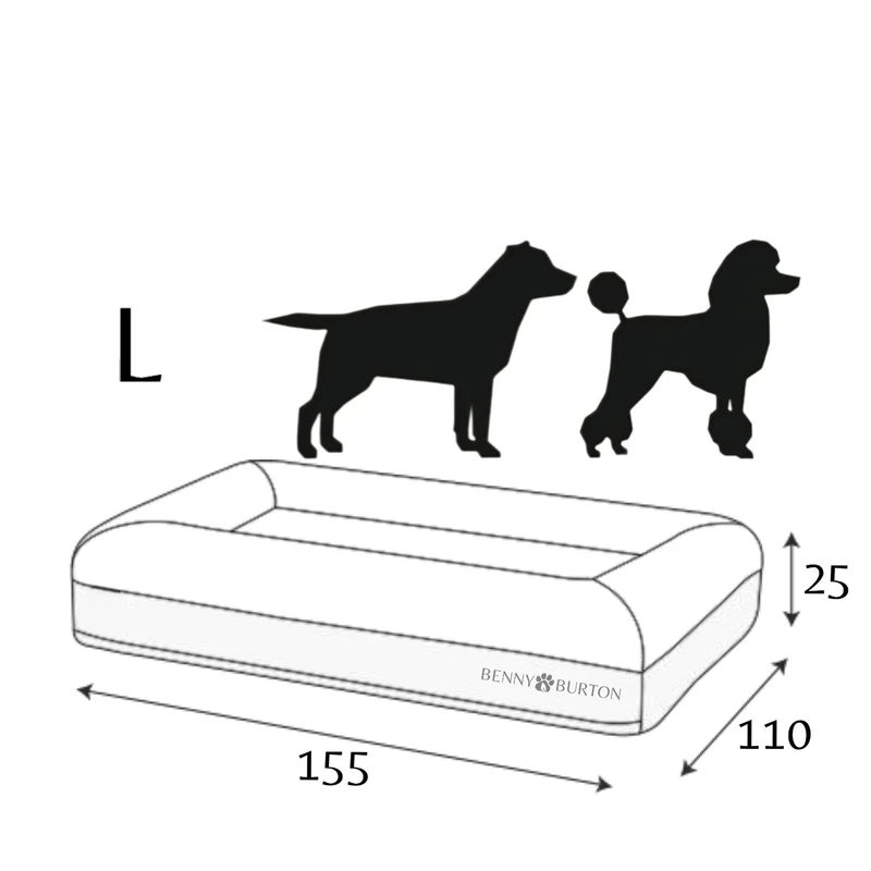 Hundebett Barklay Größe L mit Bouclébezug