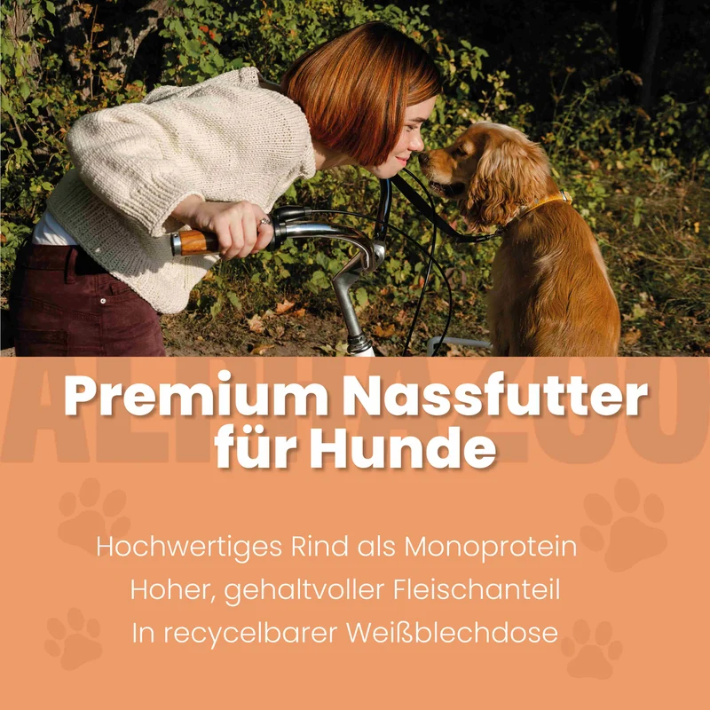 Monoprotein Rind Nassfutter fir Hunde