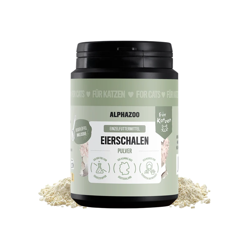 Eierschalenpulver fir Kazen