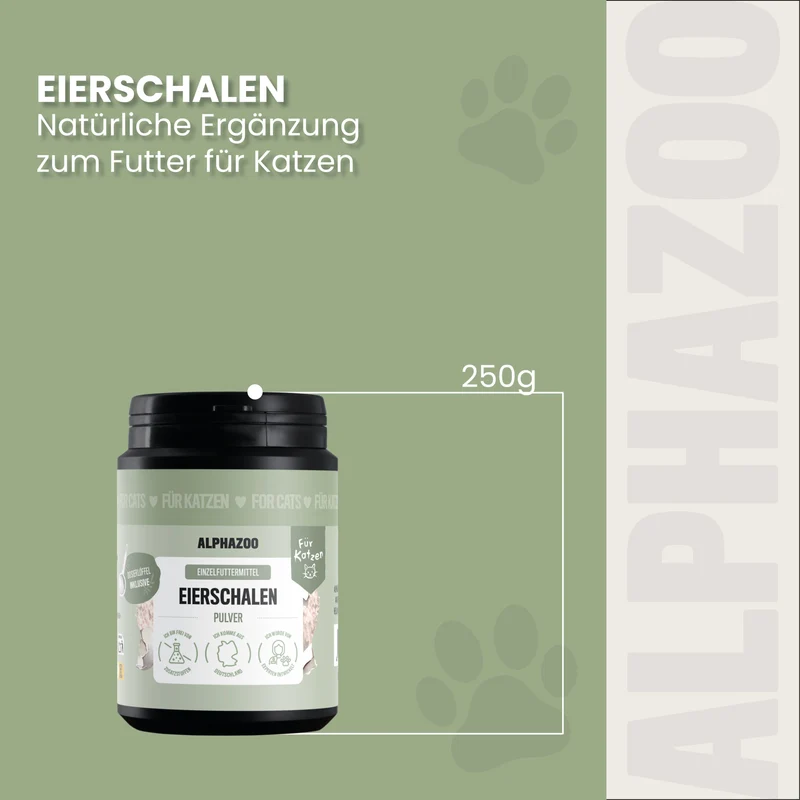 Eierschalenpulver fir Kazen