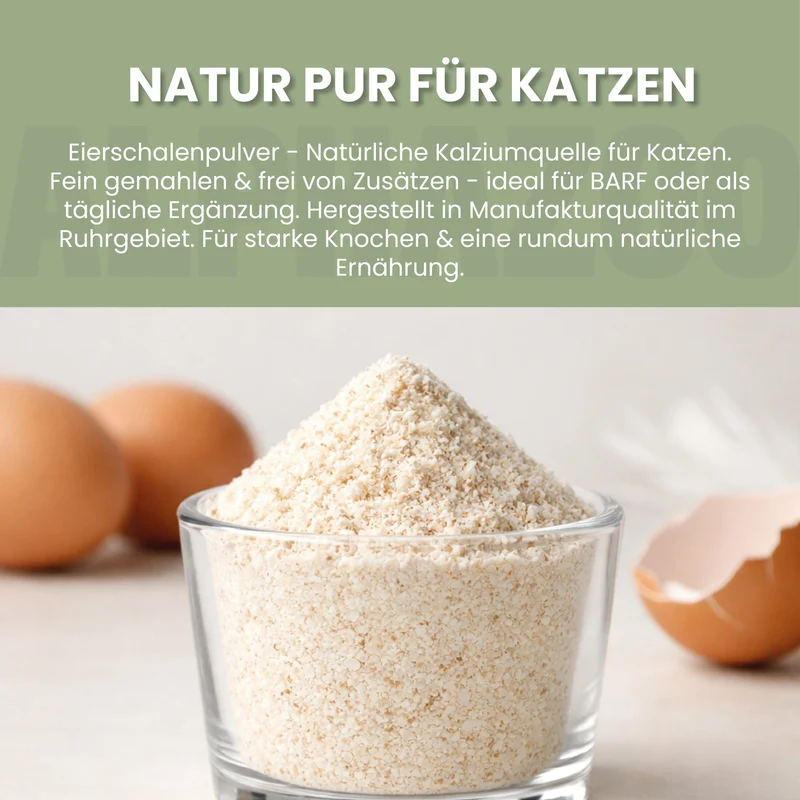 Eierschalenpulver fir Kazen