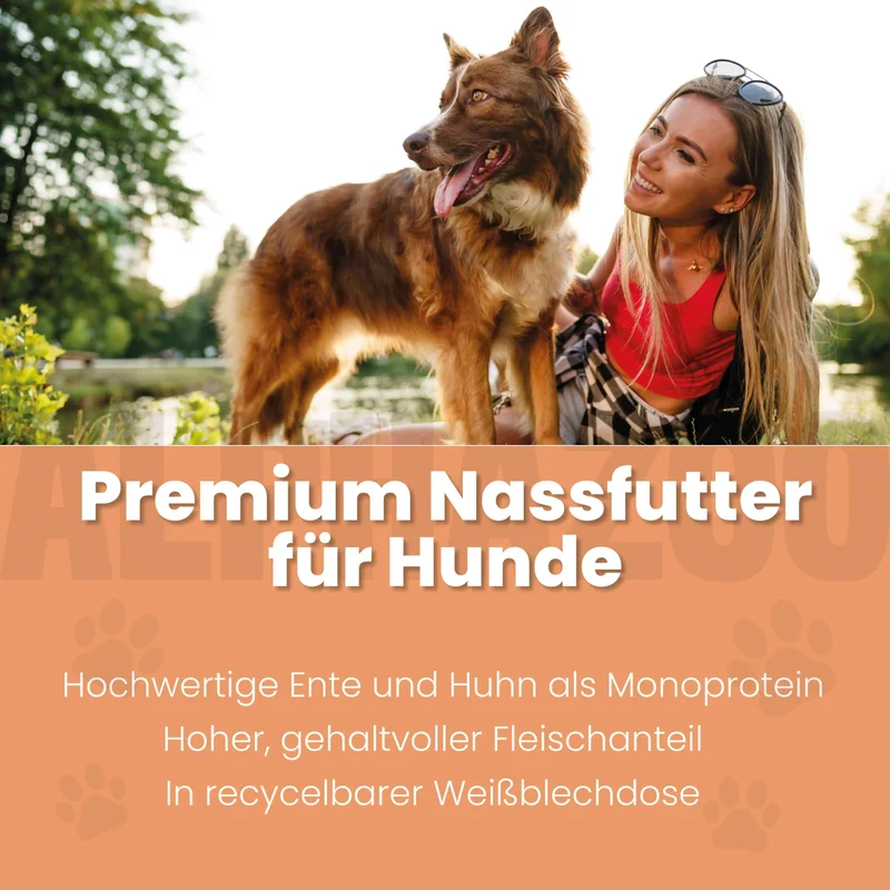 Ente + Huhn Nassfutter fir Welpen