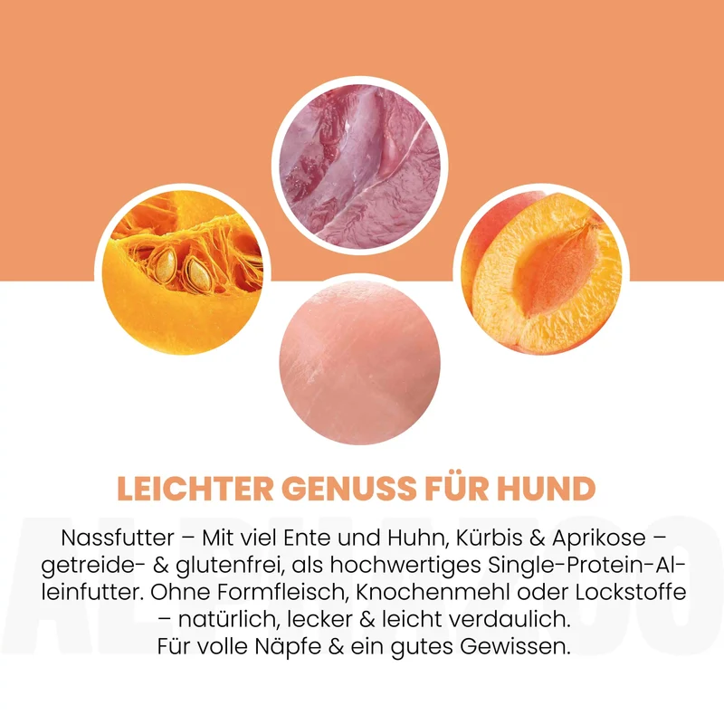 Ente + Huhn Nassfutter fir Welpen