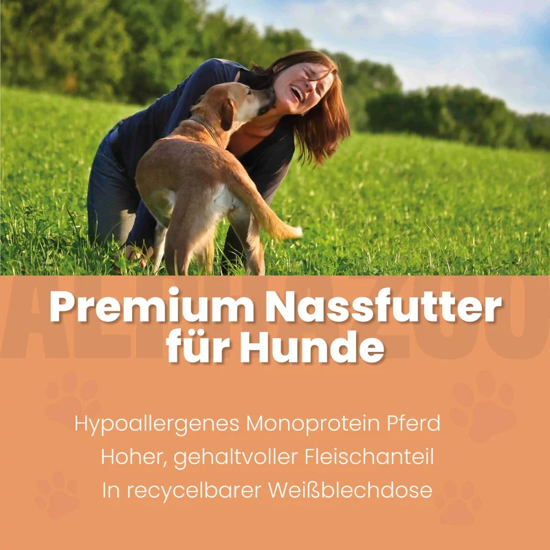 Monoprotein Pferd Nassfutter fir Hunde