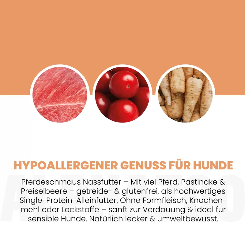 Monoprotein Pferd Nassfutter fir Hunde