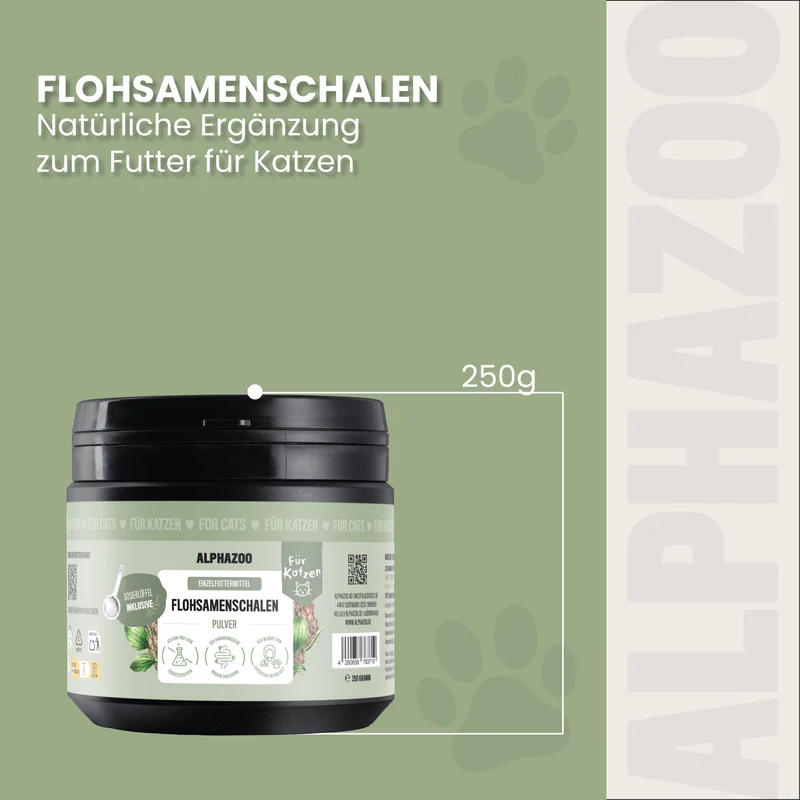 Flohsamenschalen fir Kazen