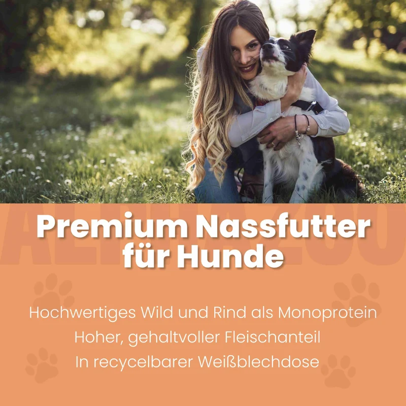 Wild + Rind Nassfutter for Adult Hunde