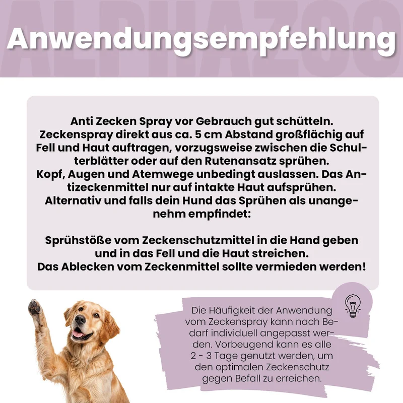 ZeckAttack Zeckenspray pou Hunde