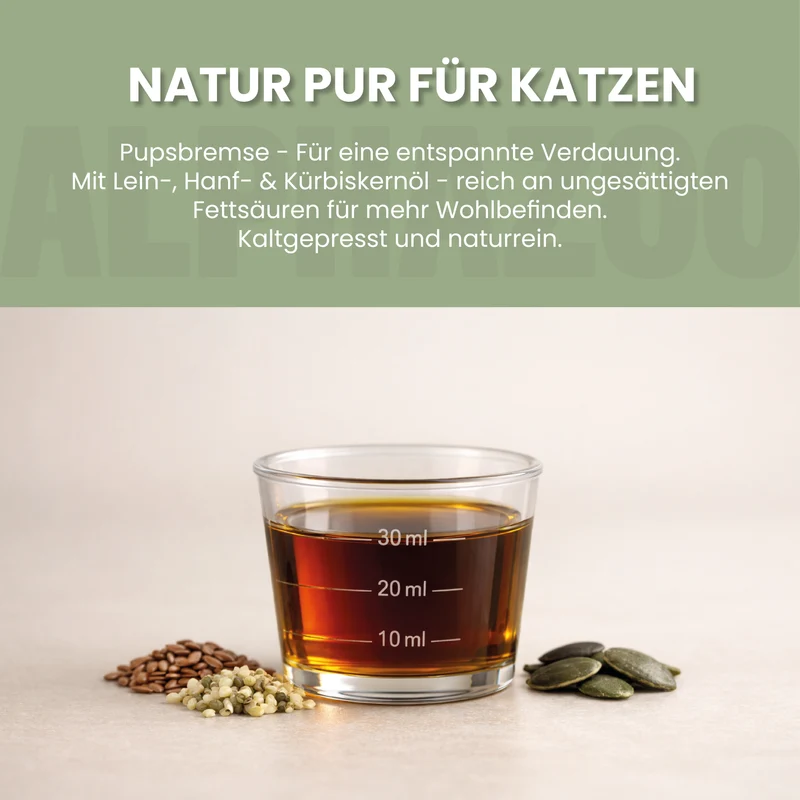 Pupsbremse Futteröl für Katzen