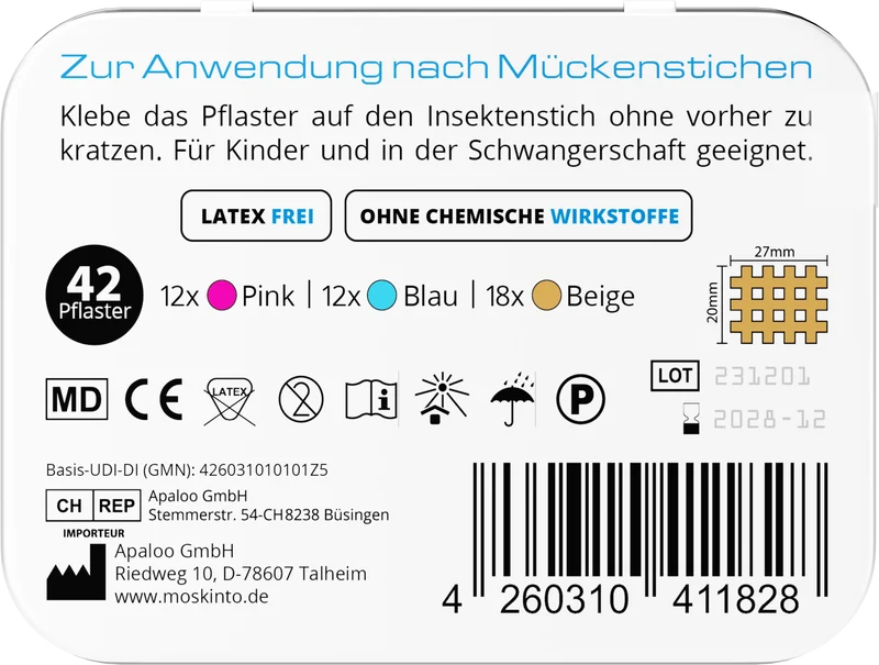 Bundle VapoWesp Starterset & MOSKINTO Insektenstichpflaster Familiendose