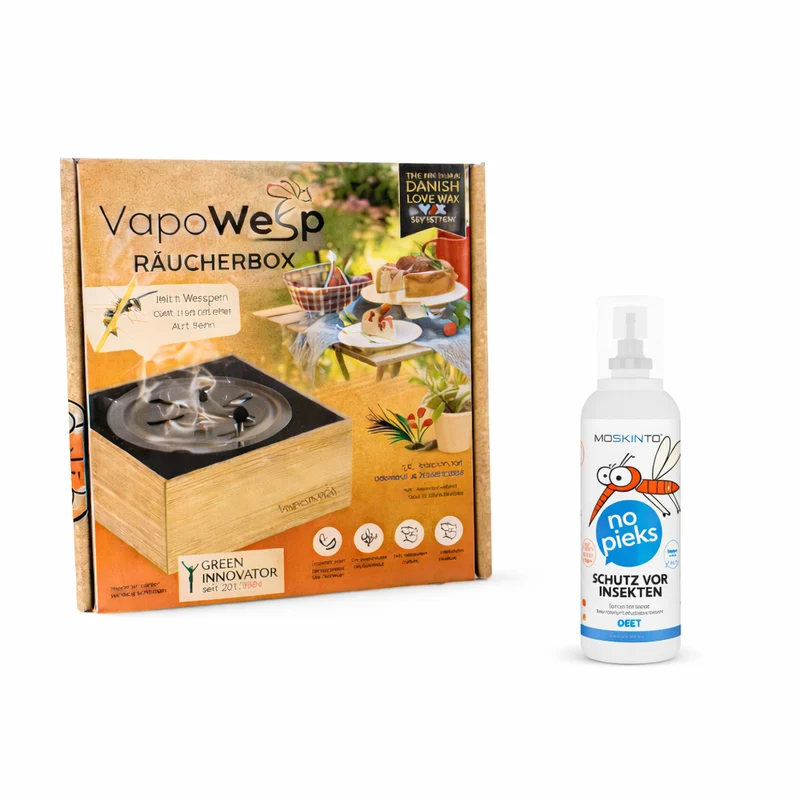 Bundle VapoWesp Starterset & MOSKINTO "no pieks"-Insektenschutzspray