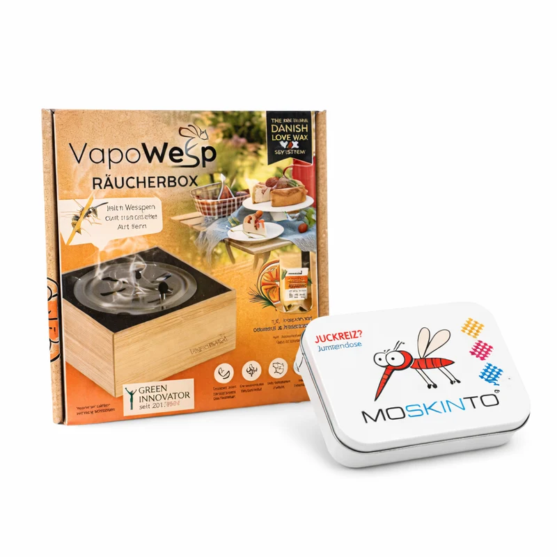 Bundle VapoWesp Starterset & MOSKINTO Insektenstichpflaster Familiendose