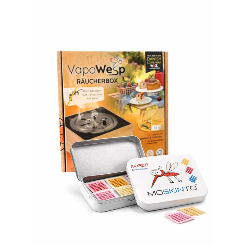 Bundle VapoWesp Starterset & MOSKINTO Insektenstichpflaster Familiendose