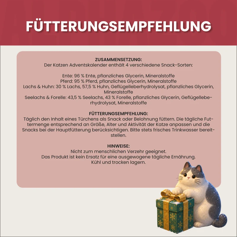 Alphazoo Adventskalender 2026 für Katzen