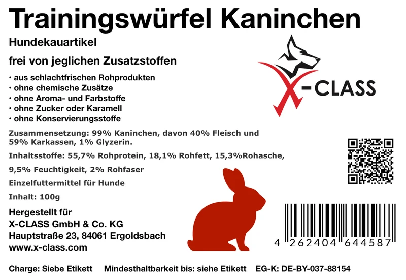 Trainingswürfel Kaninchen 100g