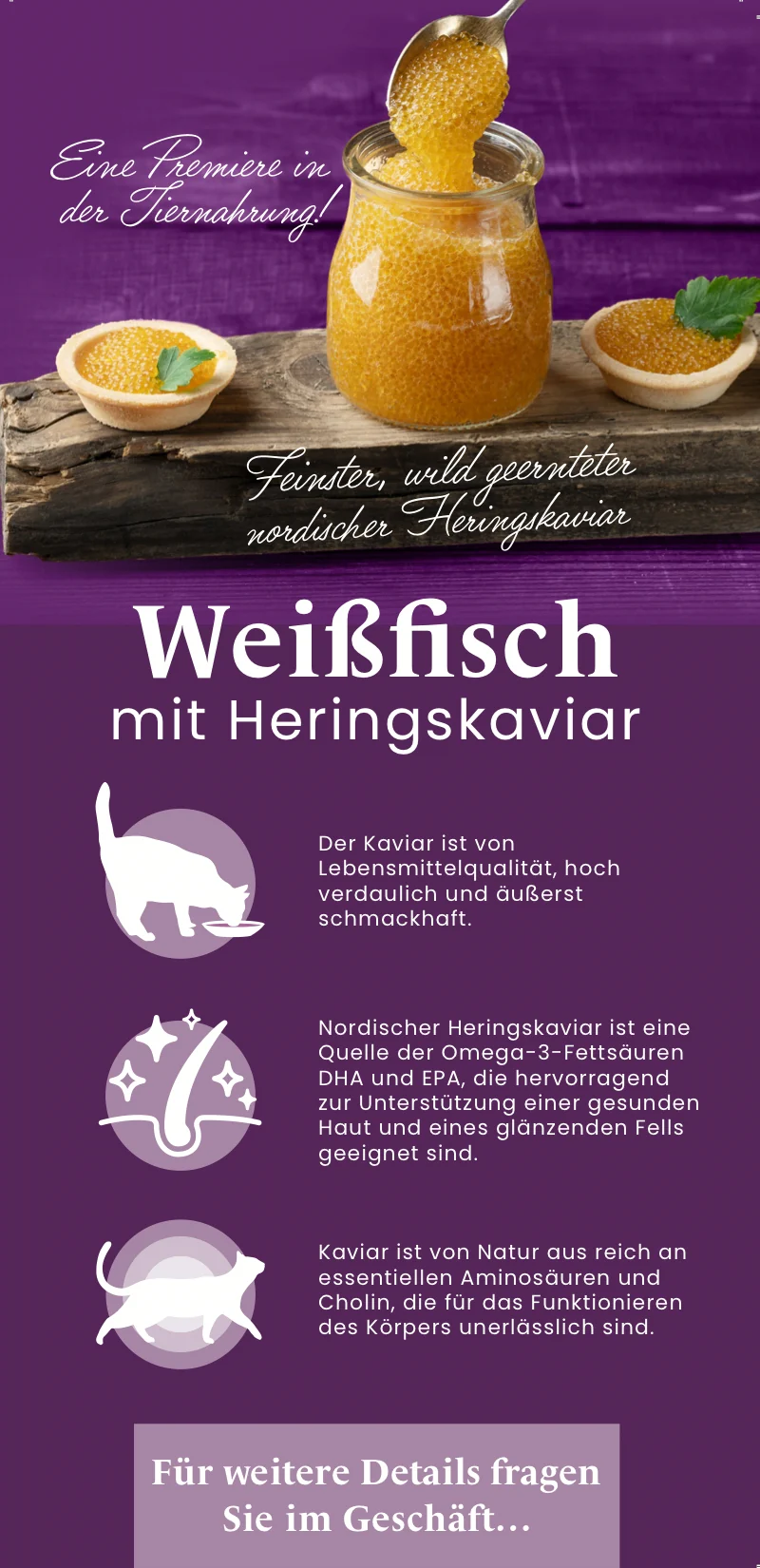 Connoisseur Cat Weißfisch mit Heringskaviar