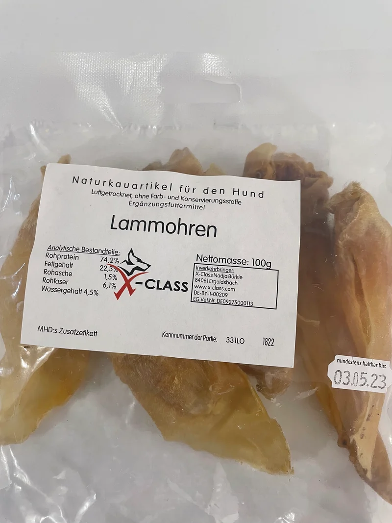 Lammohren, getrocknet