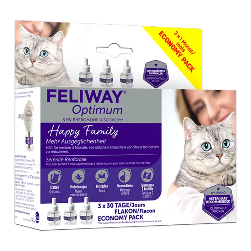 Feliway Optimum Nachfüllflakon 3 x 30 Tage Vorteilspack