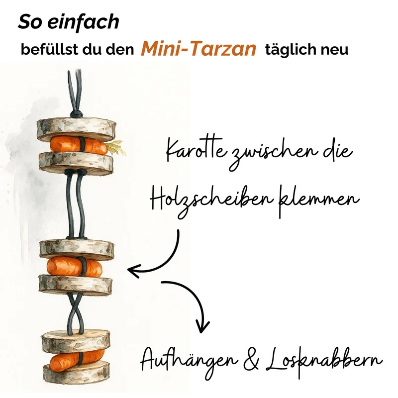 Pferdespielzeug Mini-Tarzan - Spielzeug für Pferde und Ponys gegen Langeweile - Pferdebeschäftigung