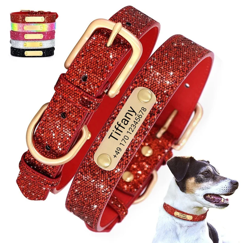 Hundehalsband "Tiffany" mit Namen und Telefon personalisiert. Lézergravúr, beleértve.