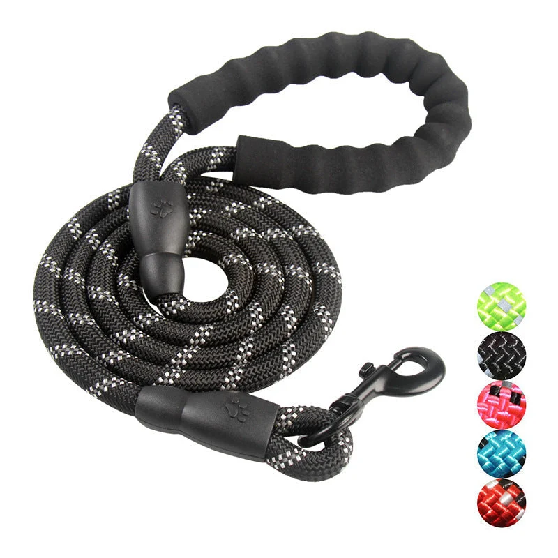 Nylon Hundeleine mit weichem Griff aus Polsterschaum 150cm Länge