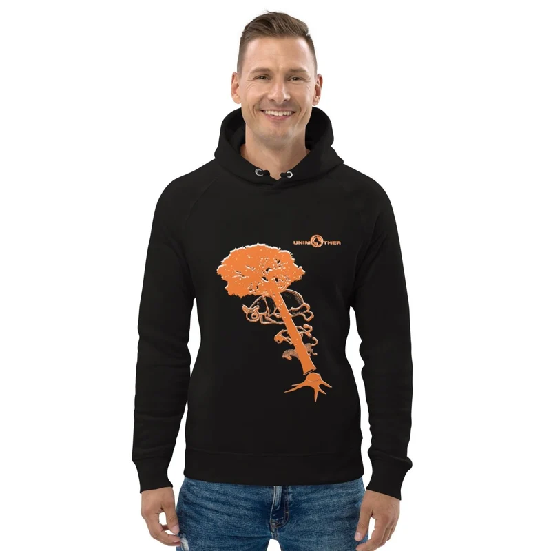 Debwazman 85% koton òganik 15% resikle Polyester Unisex Pullover Hoodie