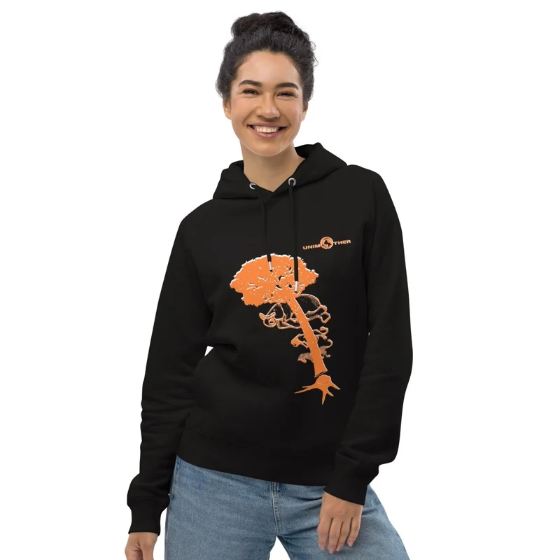 Debwazman 85% koton òganik 15% resikle Polyester Unisex Pullover Hoodie