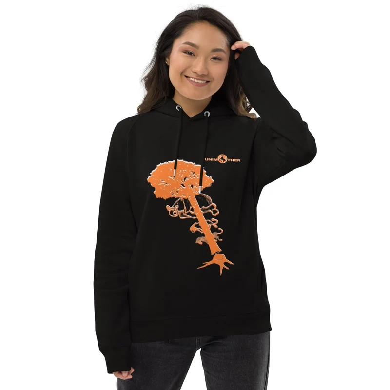 Debwazman 85% koton òganik 15% resikle Polyester Unisex Pullover Hoodie
