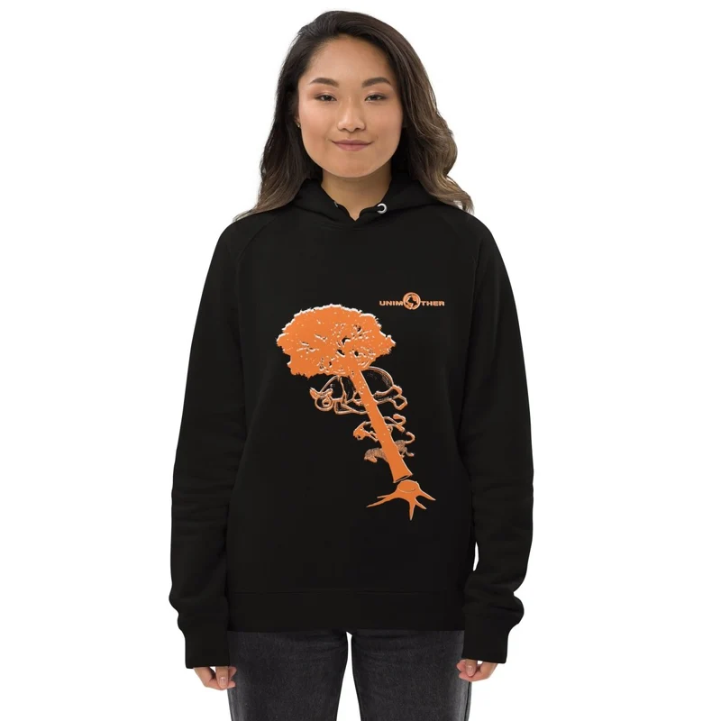 Debwazman 85% koton òganik 15% resikle Polyester Unisex Pullover Hoodie