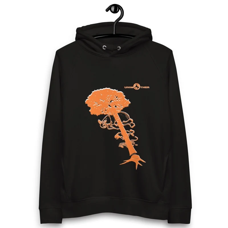 Debwazman 85% koton òganik 15% resikle Polyester Unisex Pullover Hoodie