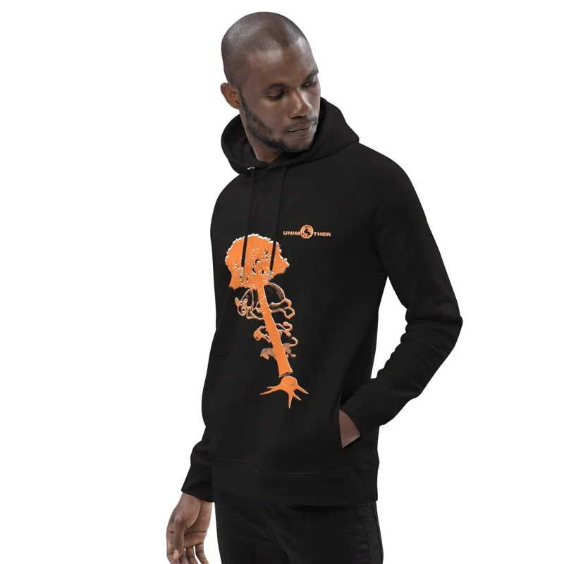 Debwazman 85% koton òganik 15% resikle Polyester Unisex Pullover Hoodie