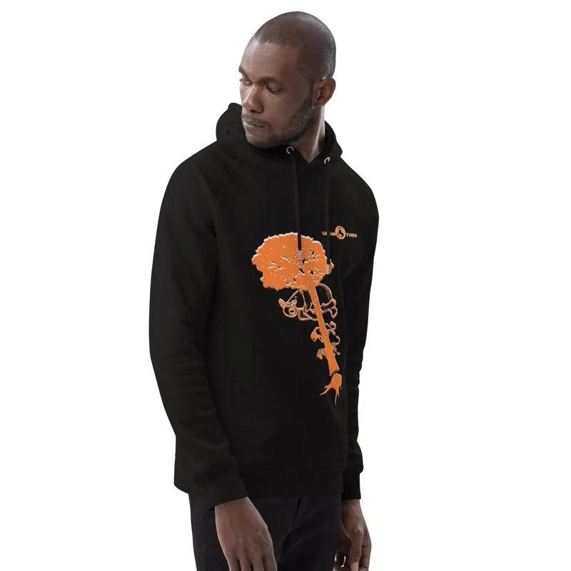Debwazman 85% koton òganik 15% resikle Polyester Unisex Pullover Hoodie
