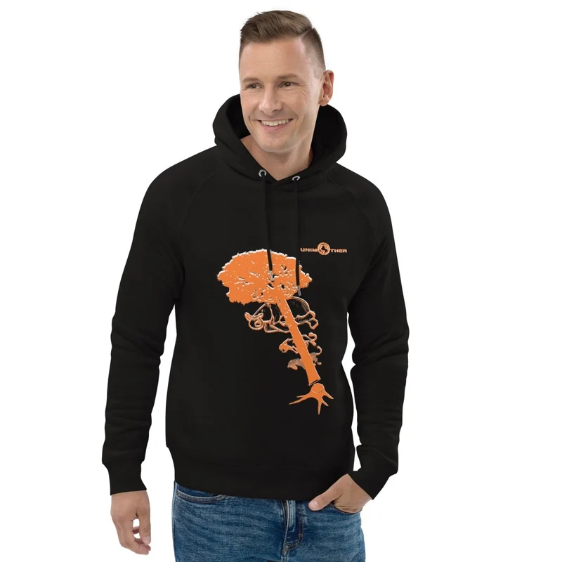 Debwazman 85% koton òganik 15% resikle Polyester Unisex Pullover Hoodie
