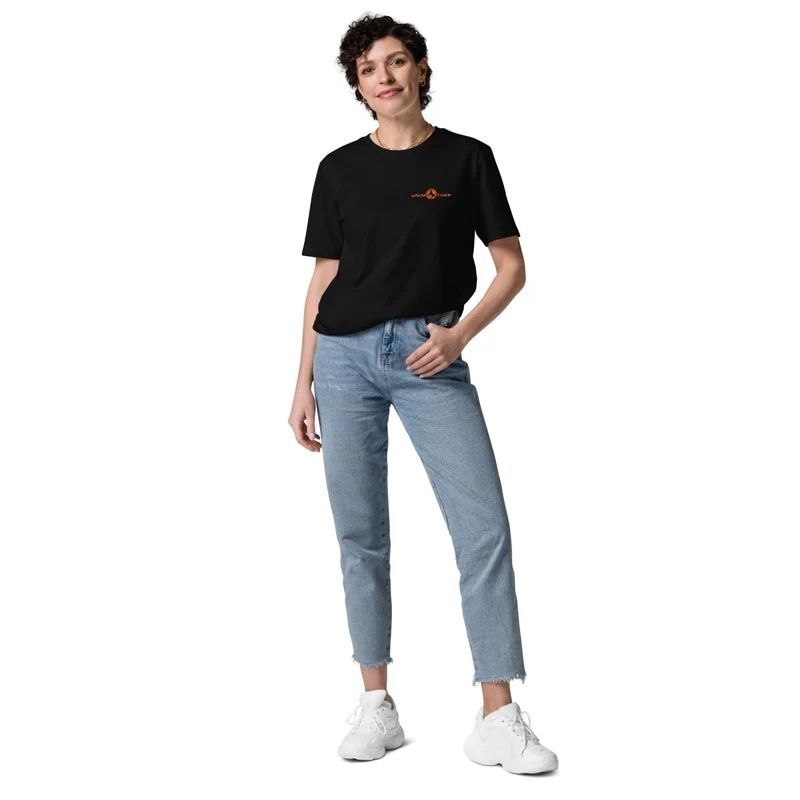 Nwa Unimother 100% koton òganik mayo Unisex
