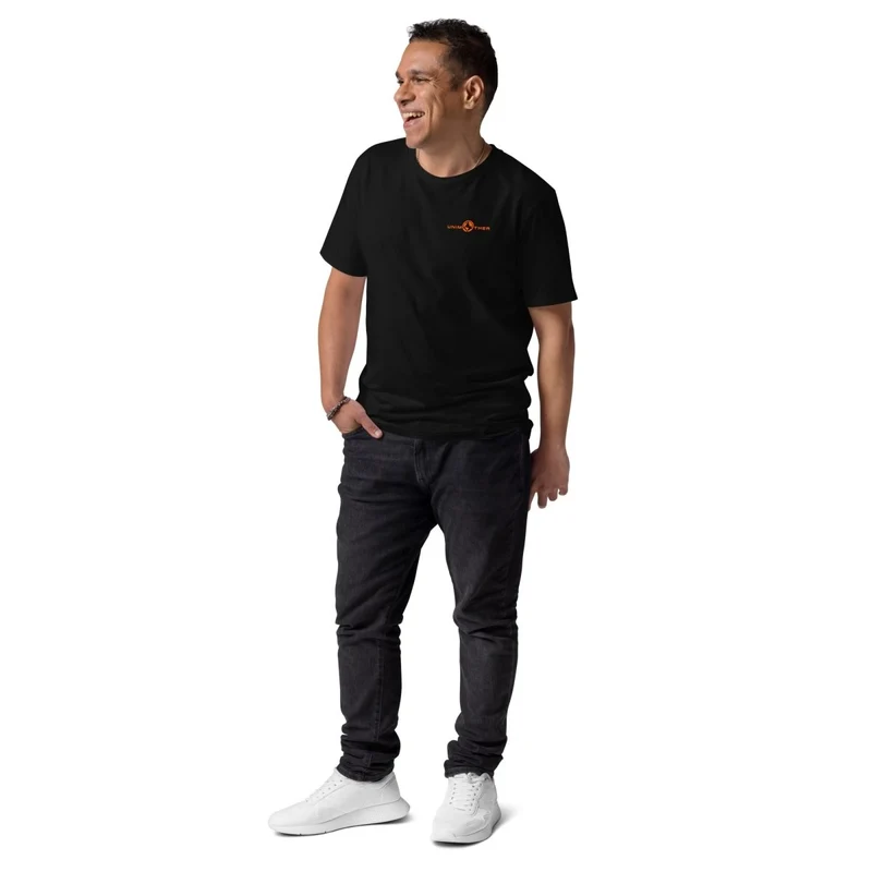Nwa Unimother 100% koton òganik mayo Unisex