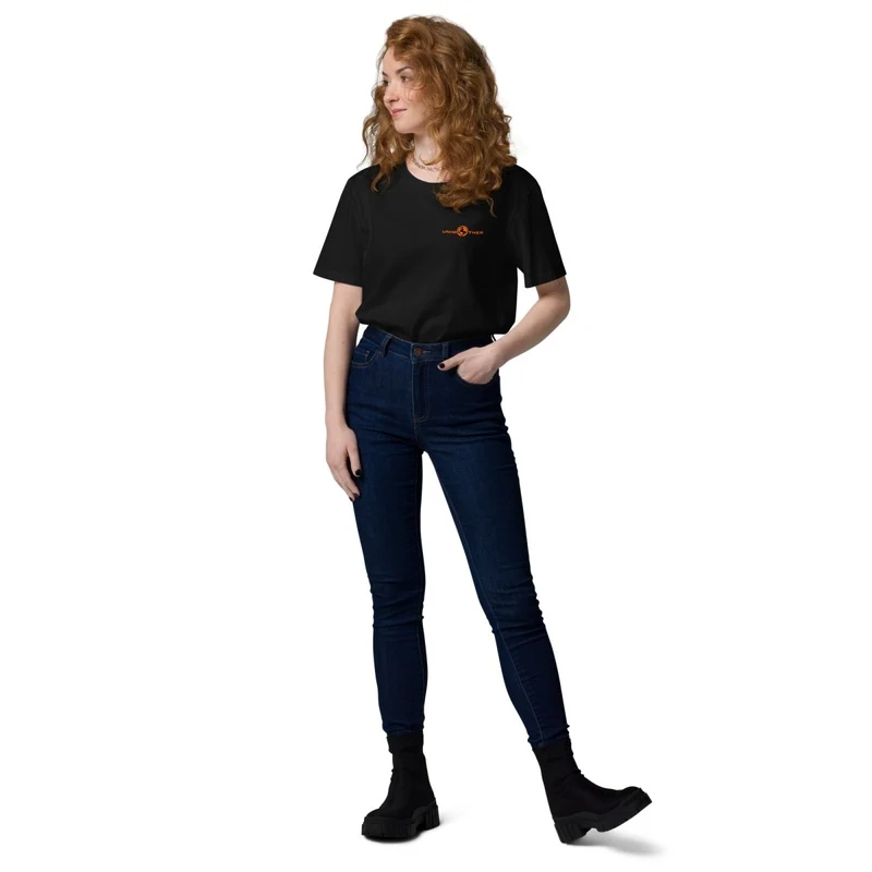 Nwa Unimother 100% koton òganik mayo Unisex
