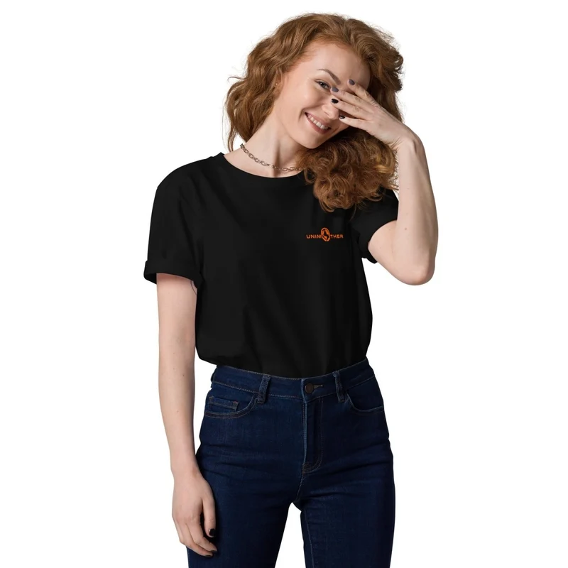 Nwa Unimother 100% koton òganik mayo Unisex