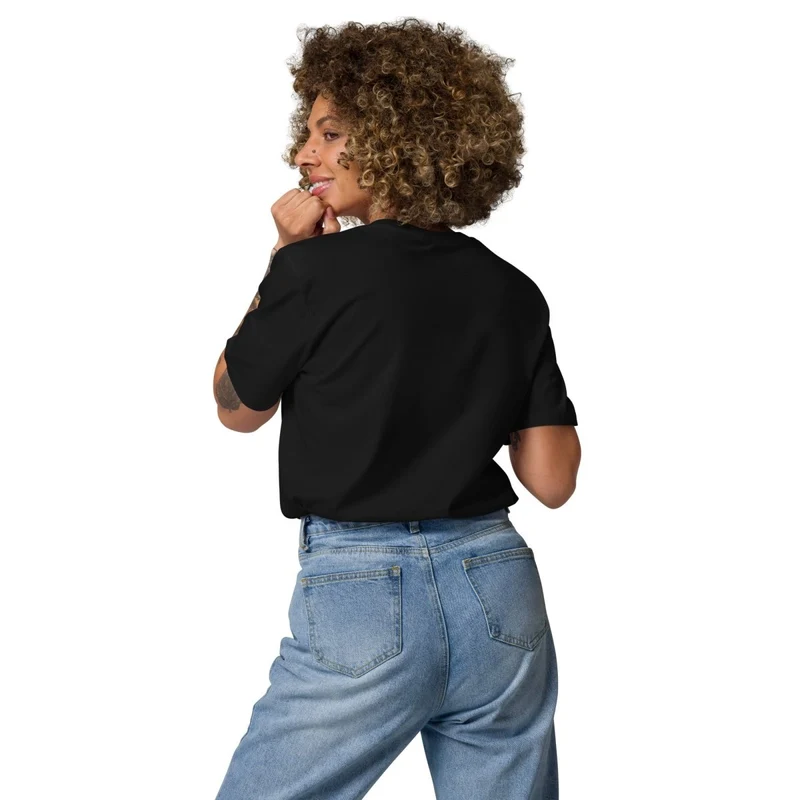 Nwa Unimother 100% koton òganik mayo Unisex