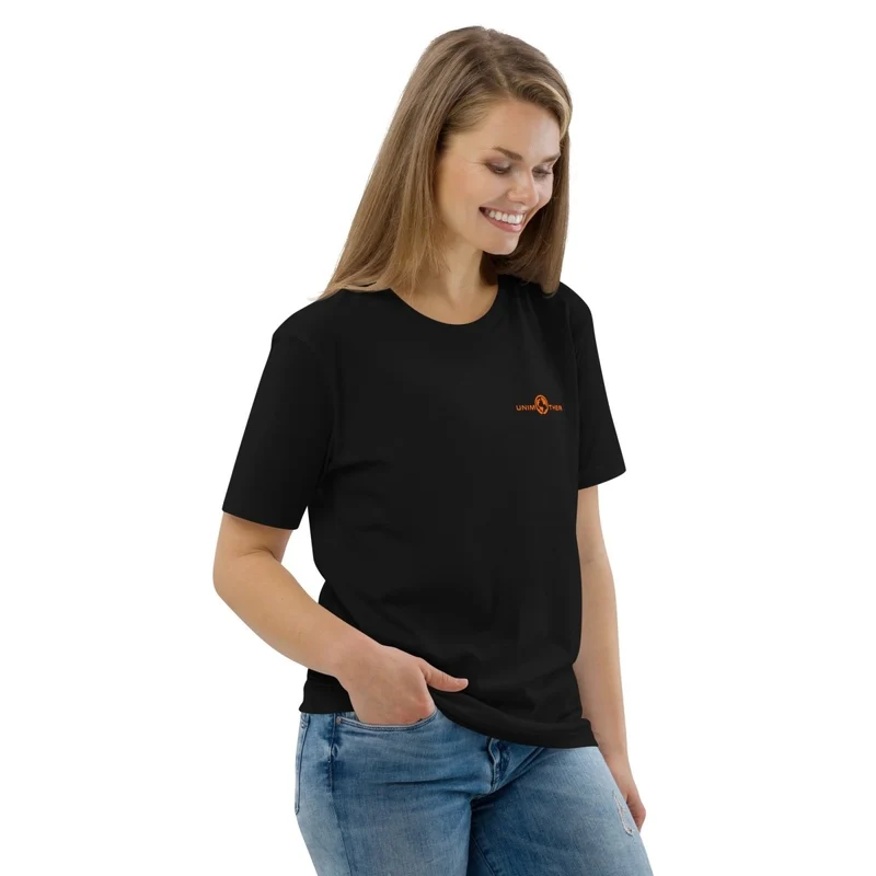 Nwa Unimother 100% koton òganik mayo Unisex