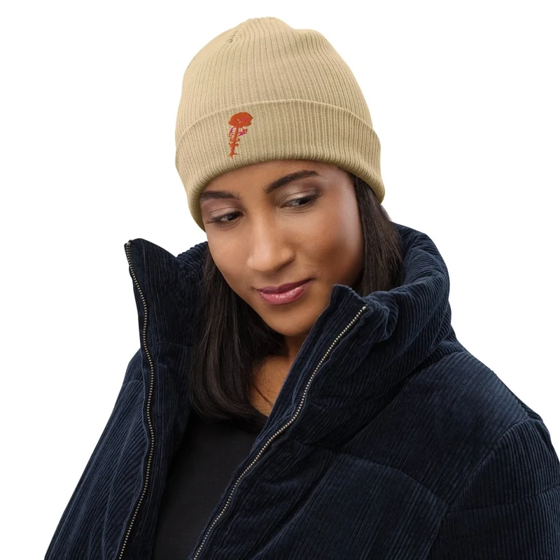 100% Organic Ribbed Koton Beanie