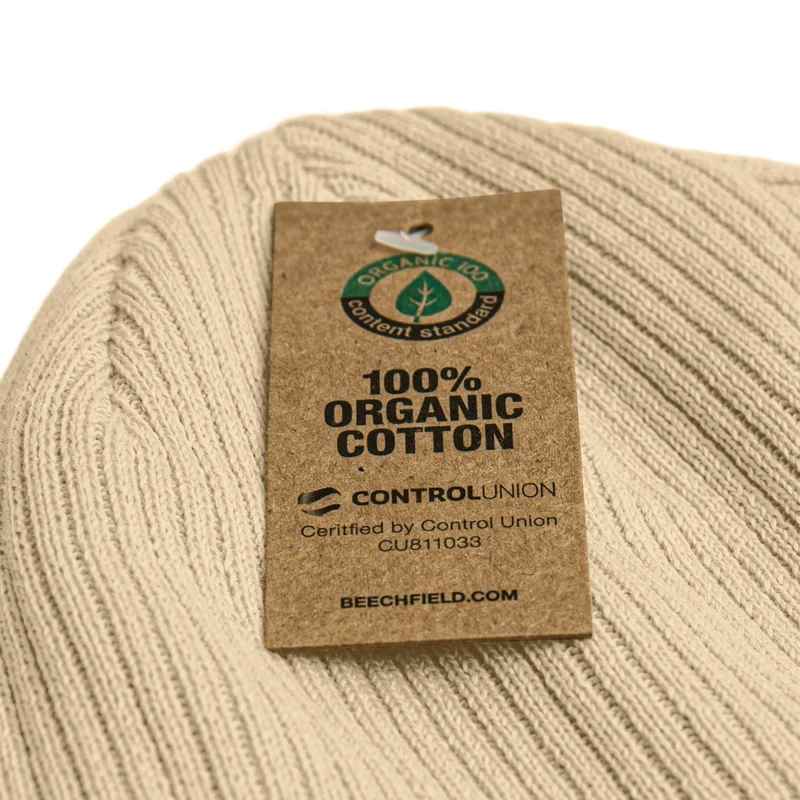 100% Organic Ribbed Koton Beanie