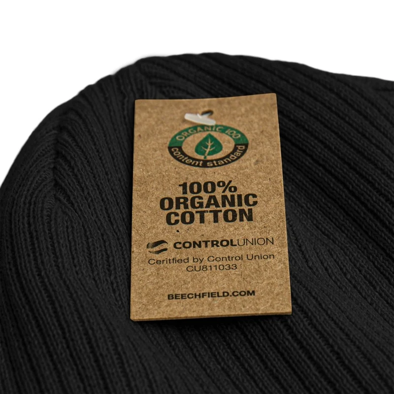 100% Organic Ribbed Koton Beanie