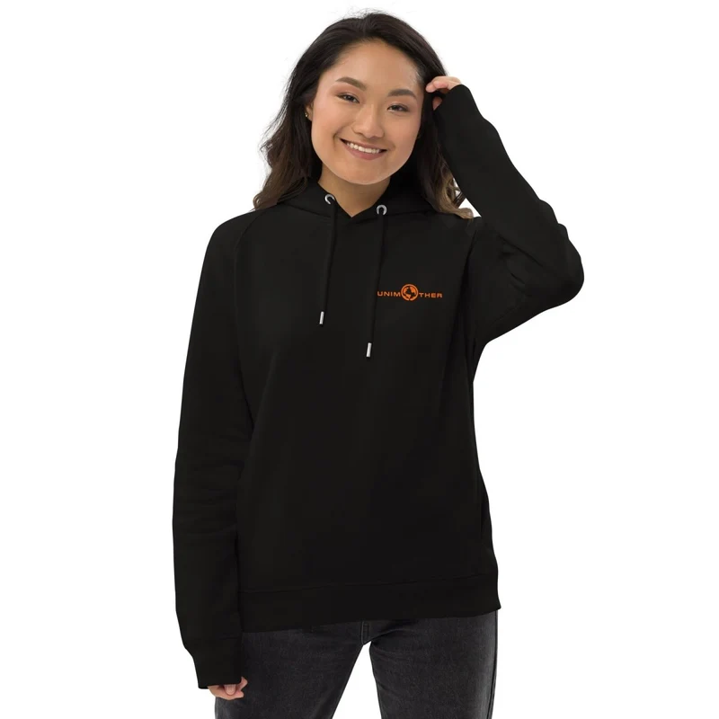 Nwa Unimother 85% koton òganik 15% resikle Polyester Unisex Pullover Hoodie
