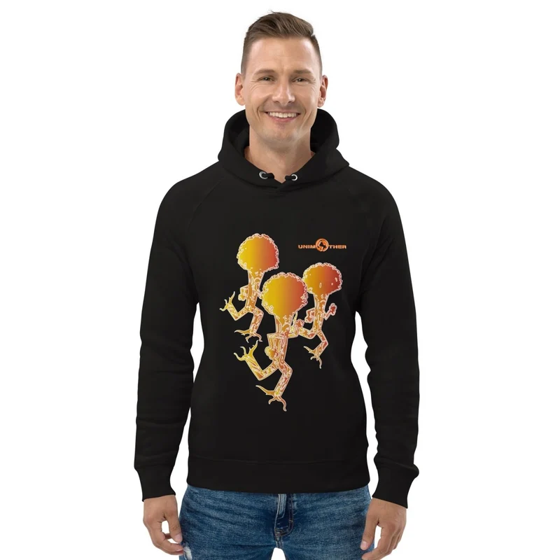 Run Forest 85% koton òganik 15% resikle Polyester Unisex Pullover Hoodie
