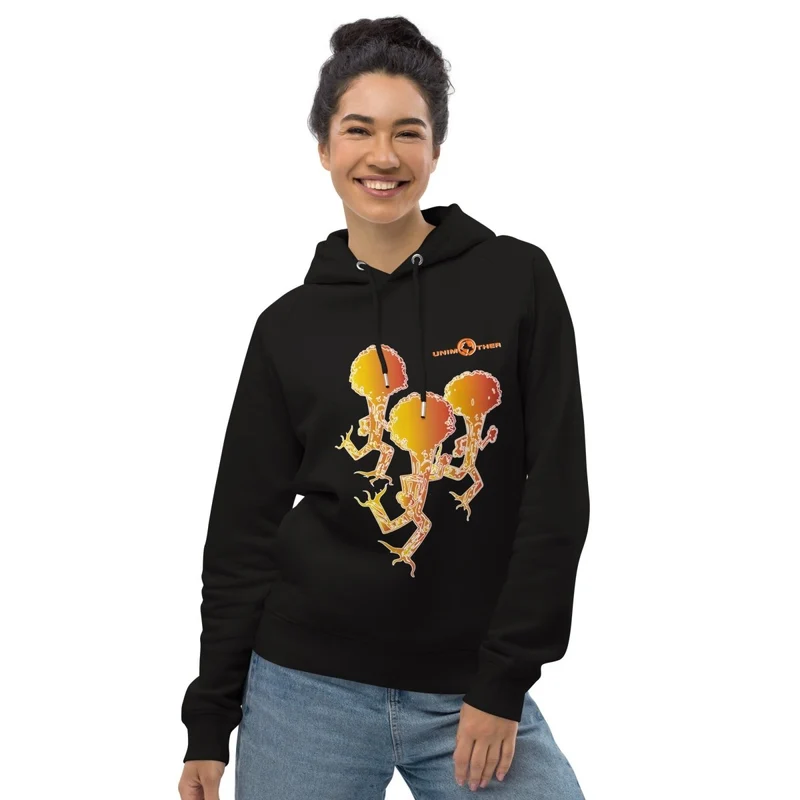 Run Forest 85% koton òganik 15% resikle Polyester Unisex Pullover Hoodie