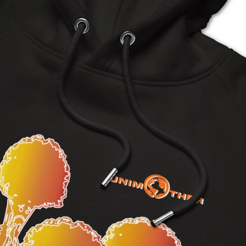 Run Forest 85% koton òganik 15% resikle Polyester Unisex Pullover Hoodie
