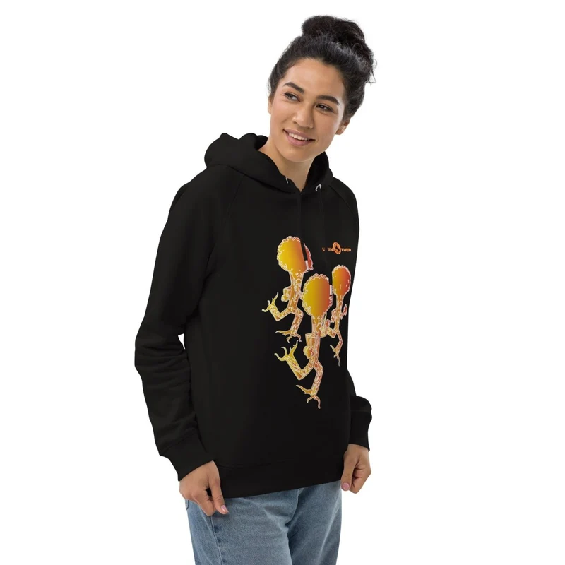 Run Forest 85% koton òganik 15% resikle Polyester Unisex Pullover Hoodie