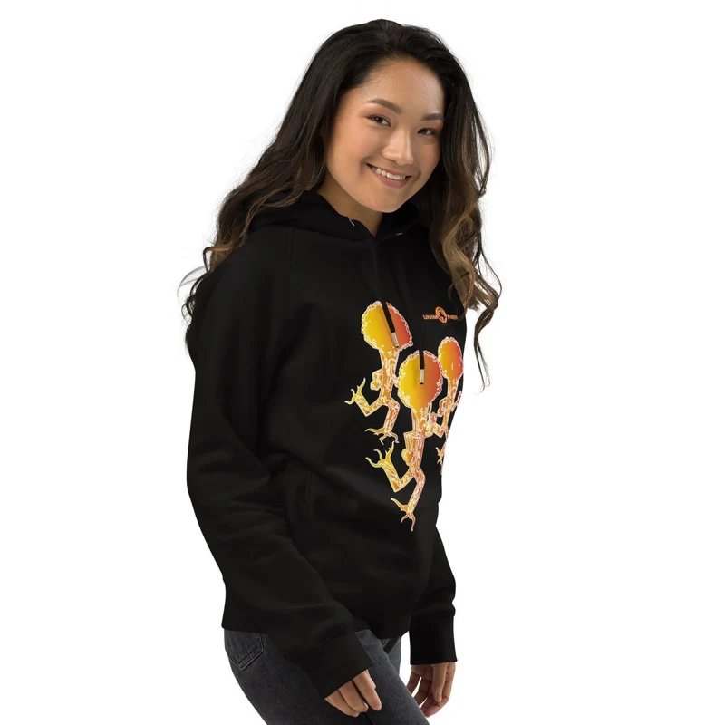 Run Forest 85% koton òganik 15% resikle Polyester Unisex Pullover Hoodie