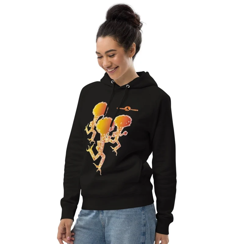 Run Forest 85% koton òganik 15% resikle Polyester Unisex Pullover Hoodie