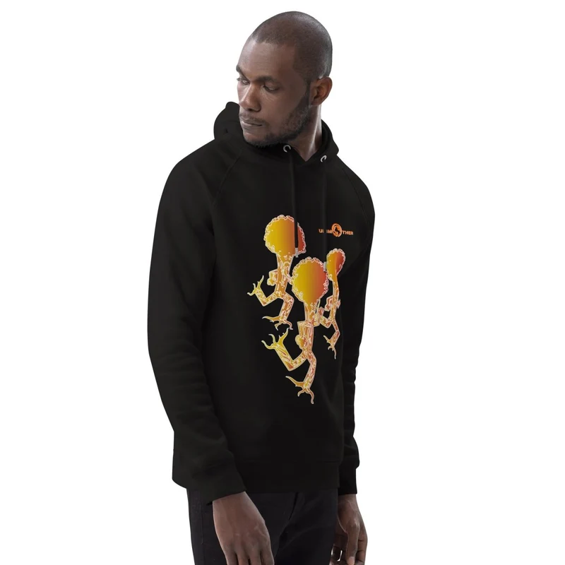 Run Forest 85% koton òganik 15% resikle Polyester Unisex Pullover Hoodie